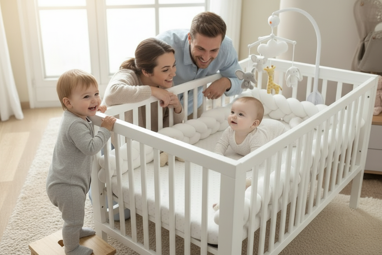 Tresse de Lit 3M Famille  complète autour du lit tressé