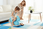 tapis d'éveil bébé fille et Fillette éléphant bascule tapis bleu maman canapé