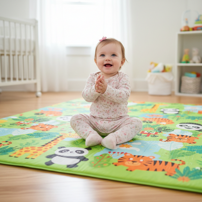 Grand Tapis Deveil Fillette tapis jungle applaudit