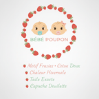 barboteuse bebe fille complet manche Format carré logo fraises haut features bas