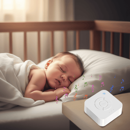 veilleuse bruits blanc
avec Gros plan bébé endormi machine bruit blanc carré