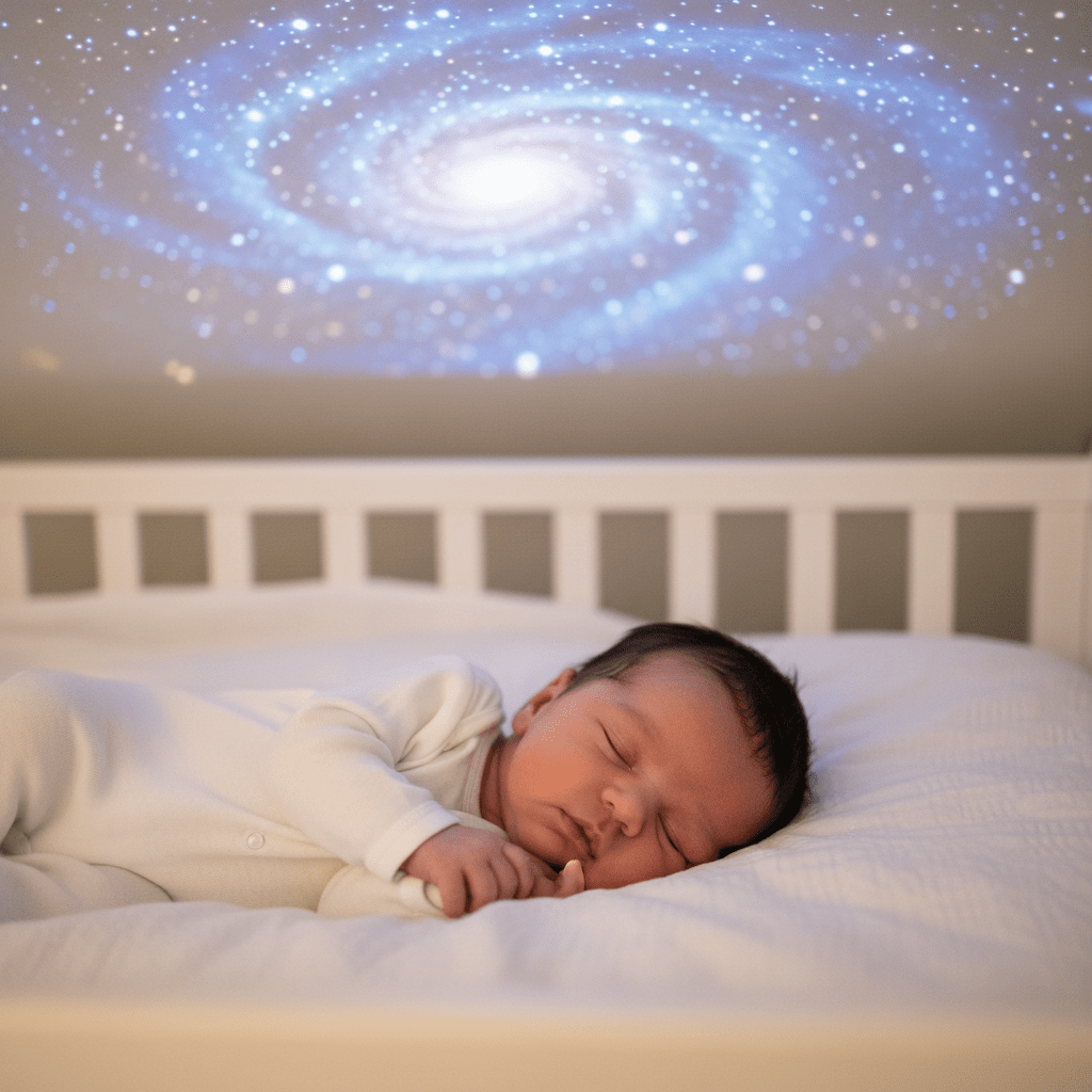 Gros plan bébé endormi étoiles