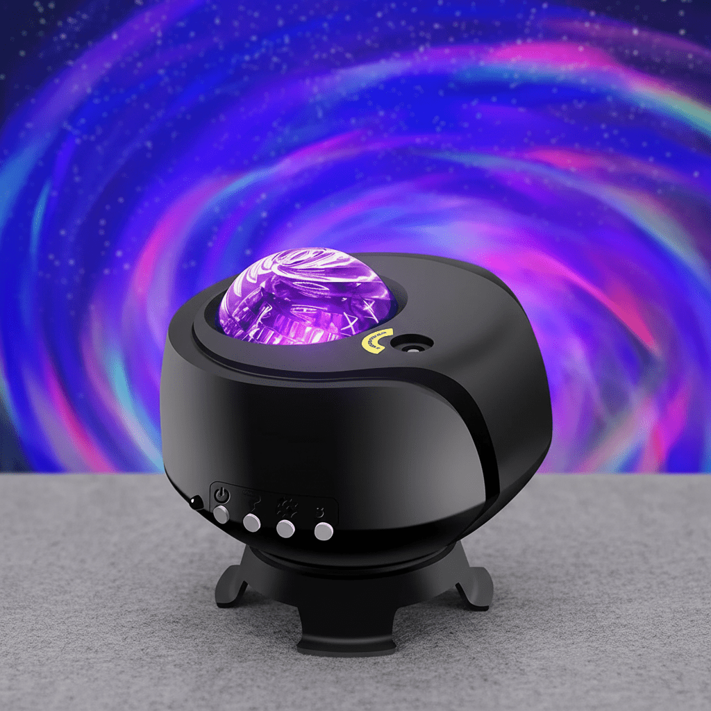 Gros plan projecteur galaxie