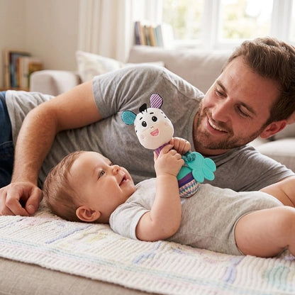 hochet bébé sourire et papa
