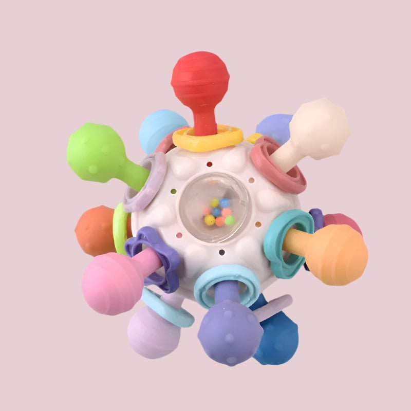 Hochet Bébé Rotatif Amusant - Jouet Innovant hochet pour bebe beige et rose