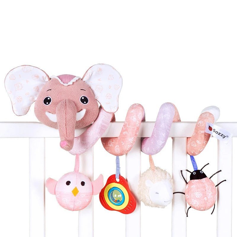 Hochet Bébé Musical Tornado - Peluche Sensorielle hochet pour bebe tornade éléphant rose