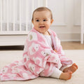 Couverture Bébé Éléphant Velours - Douceur Sécurisée rose
