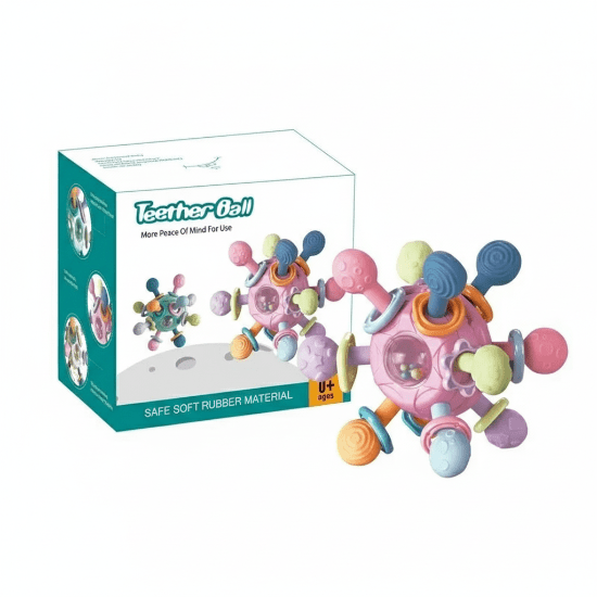 hochets bébé Jouet rose avec boîte rose foncee