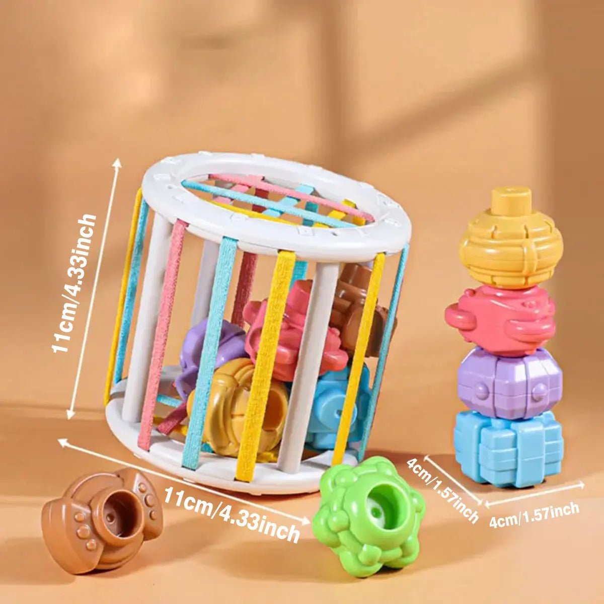 Jouet Éveil Bébé Cube Sensoriel - Stimulation Interactive jouet eveil bebe cylindre
