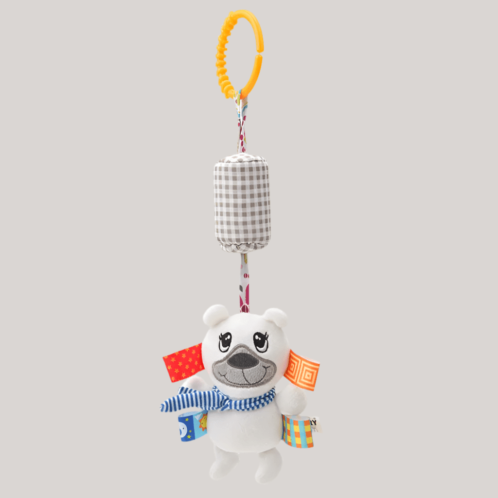 Hochet bébé sensoriel enchanteur jouet poussette bebe éléphant chien