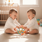 Balle sensorielle bebe Jumeaux garçon fille face à face balle sensorielle