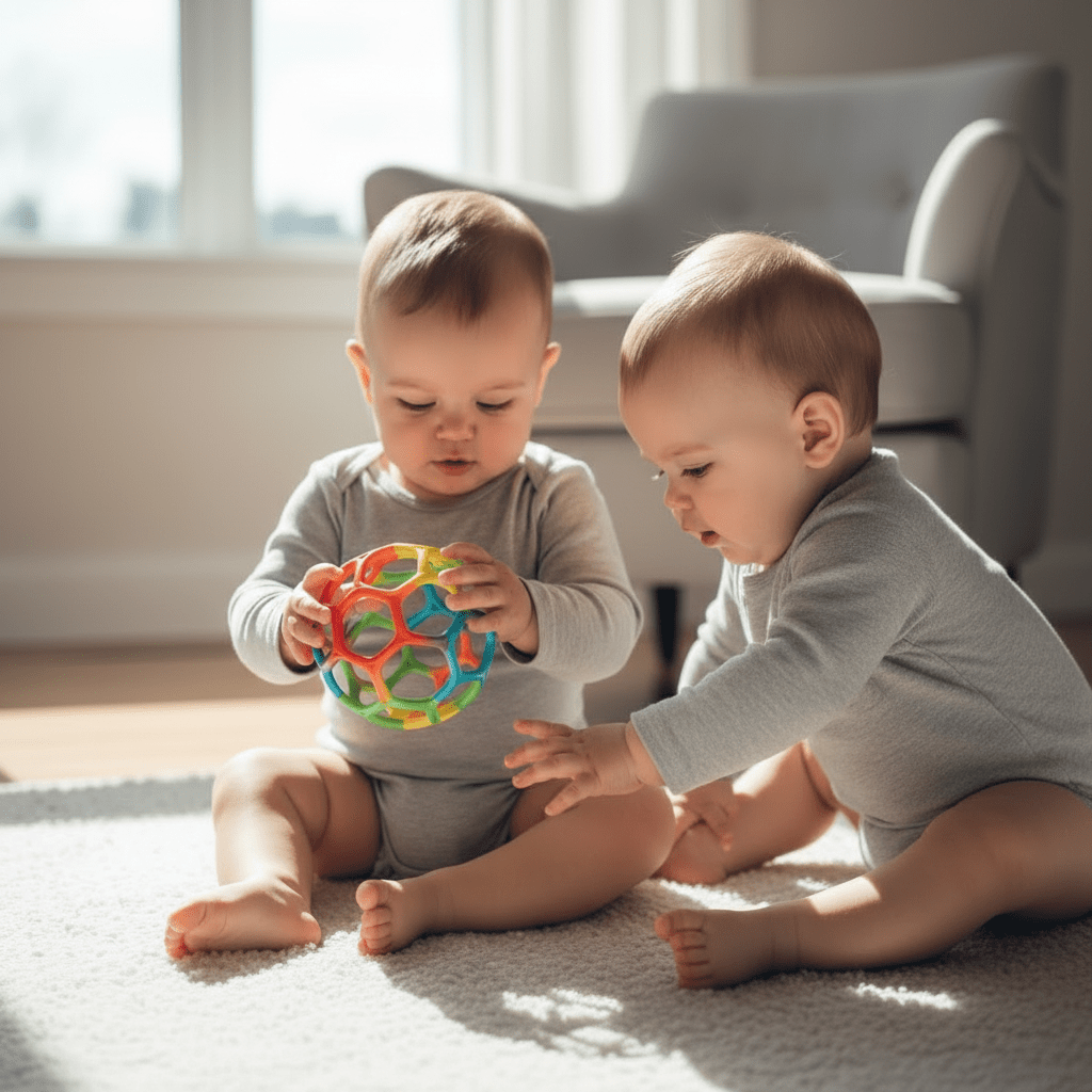 Balle sensorielle bebe Jumeaux garçons tapis balle sensorielle arc-en-ciel