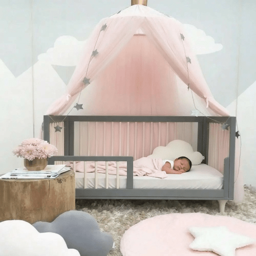  le ciel de lit fille rose