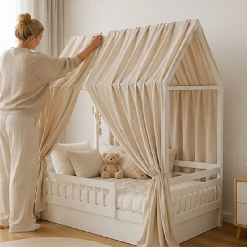 lit bebe baldaquin un  Ciel de lit bébé | voile Féerique