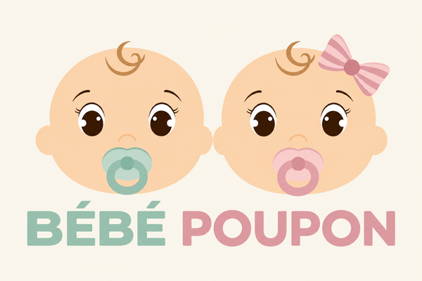 Logo Bébé Poupon avec les couleurs originales adoucies