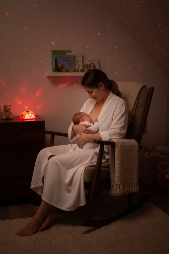 veilleuse rechargeable usb Maman allaitant avec veilleuse coccinelle