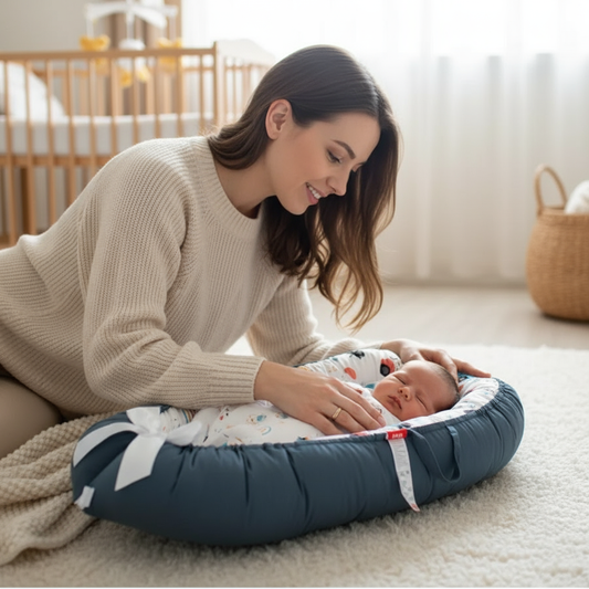 Maman avec bébé dans le nid