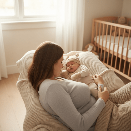 bonnet bébé garçon et Maman bébé endormi bonnet ourson nursery scandinave