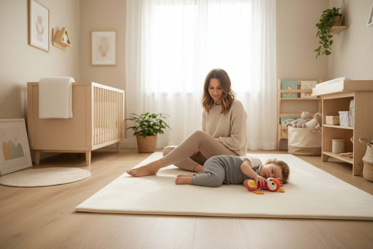 hochet renard et Maman bébé endormi renard