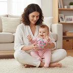 Balle Sensorielle Bébé et sa Maman bébé fille tapis balle sensorielle rose violet
