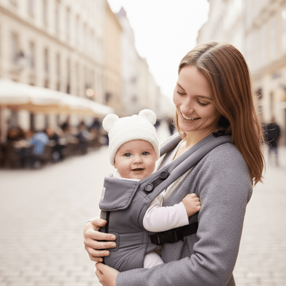 Maman bébé porte-bébé bonnet blanc ourson