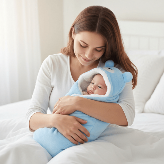 Couverture Emmaillotage Bébé Animaux - Nid Douillet Maman berçant bébé