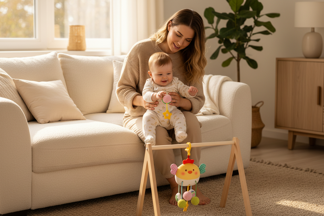 jouet bebe eveil et Maman canapé bébé jouet poussin