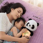 petit ourson et Maman endormie bébé panda lumineux