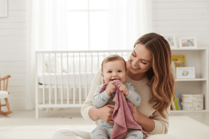 Doudou Lapin Bébé avec Maman et bébé - doudou lapin rose