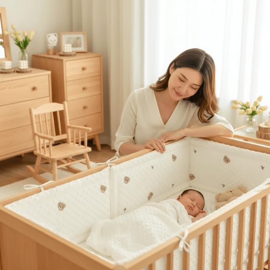 Tour de Lit Complet Bébé Petit Cocon - Sécurisé
Tour de lit complet pour bébé Maman et bébé endormi
