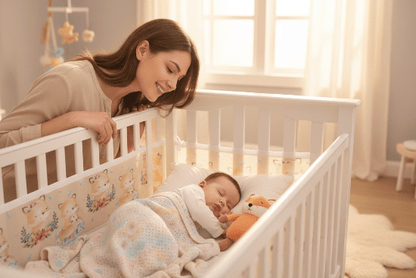 tour de lit respirant et Maman et bébé - motif fleuri