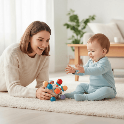 Hochet Bébé Rotatif Amusant - Jouet Innovant HOCHET pour BEBE Maman faisant rouler la balle