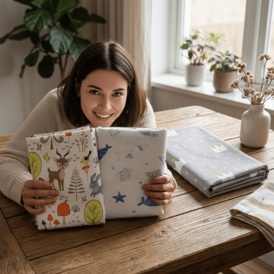 Drap housse lit bebe et Maman présente 3 draps