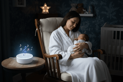 veilleuse bruit blanc et lumiere et Maman rocking chair bébé machine bruit blanc