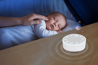 veilleuse bruit blanc et lumiere et Maman veille bébé machine bruit blanc bleu