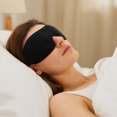 Masque de sommeil maman qui se repose 