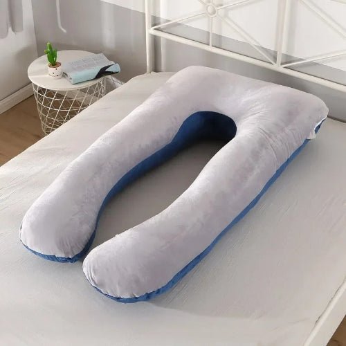 meilleur coussin de grossesse confortable Bleue et gris unitee