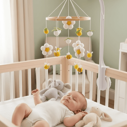 Mobile bebe marguerite – bébé éléphant lapin
