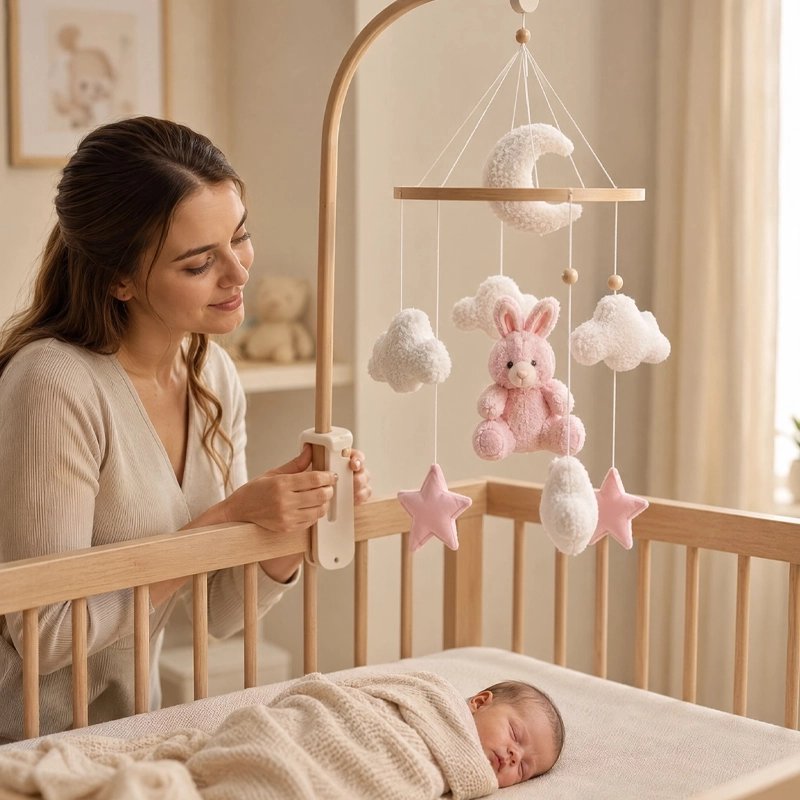 mobile lit bebe un Mobile bébé lapin roe