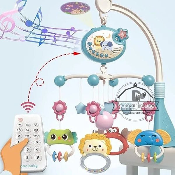 mobile musical bébé et Mobile musical Bleu sur couchette