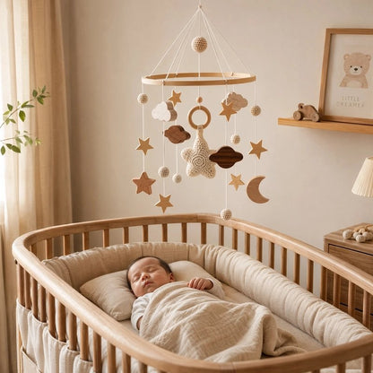 mobile pour lit bébé qui sommeil proffondement 