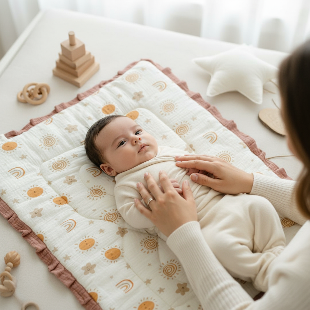 Moment tendre maman et bébé