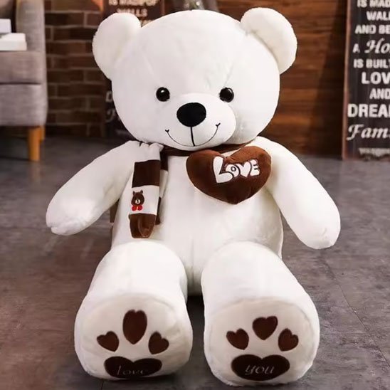Ourson Peluche Gros Compagnon - Doudou Géant
ourson en peluche blanc polaire