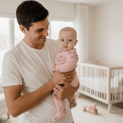 pyjama bébé fille et son Papa bébé pyjama rose fleuri