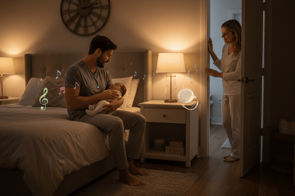 veilleuse bébé bruit blanc papa maman couchent bébé soir machine bruit blanc