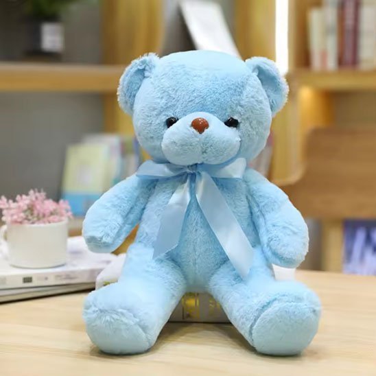 ours en peluche bleue toutou
