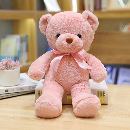 ours en peluche rose bebe 