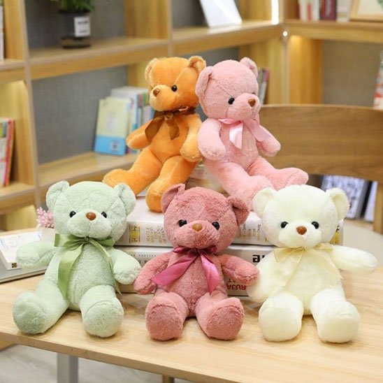 ours en peluche cinq couleurs