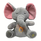 peluche bebe elephant oreille rose et ventre lumineux