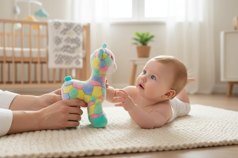 peluche d'éveil de girafes Mains maman bébé tapis